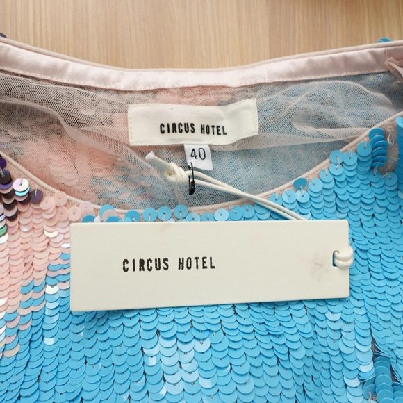 Sequin Dress Medium Mini Cocktail Striped Allover Pastel Candy Party Circus $595 - Picture 4 of 16